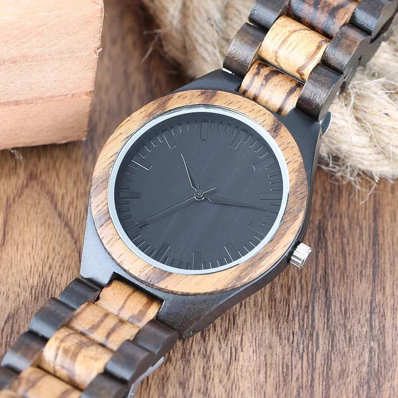 W199 Engraved Wood Watch - Anniversary Gift for Him