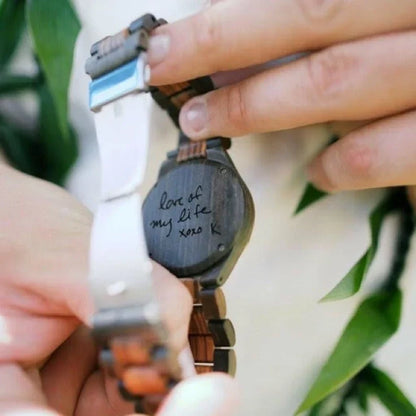 W199 Engraved Wood Watch - Anniversary Gift for Him