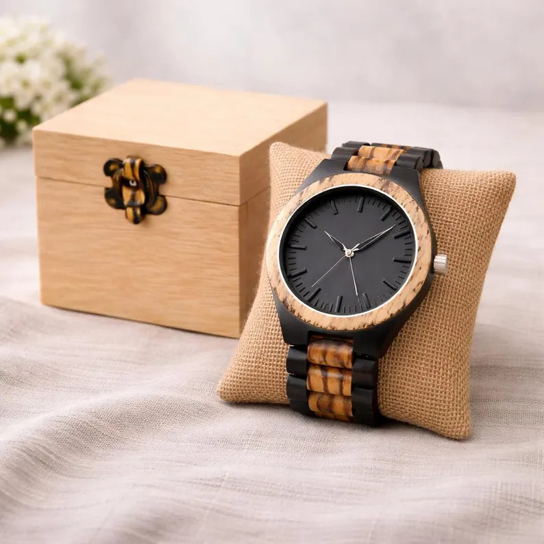 W199 Engraved Wood Watch - Anniversary Gift for Him