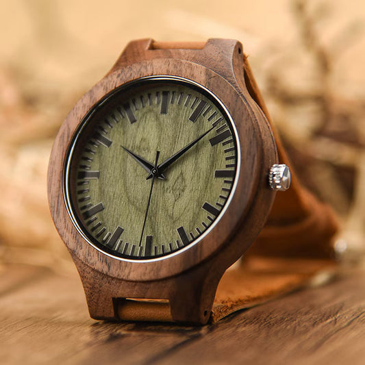 W122 Men's Engraved Wood Watch