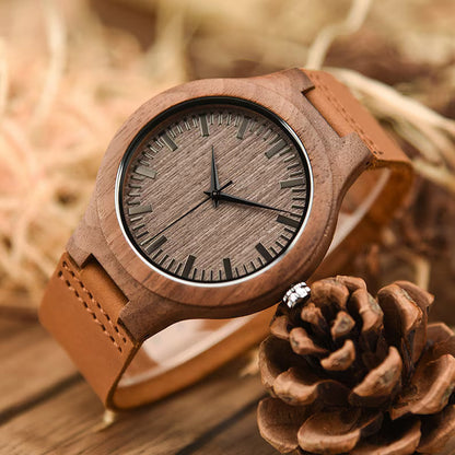 W122 Men's Engraved Wood Watch